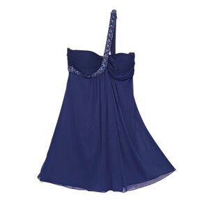 Y2K Cache Baby Doll Cocktail Dress 10 Asymmetric One Shoulder Flouncy Formal